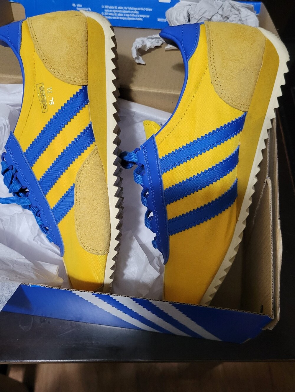 Adidas Yellow & Blue SL 72 PT Shoes